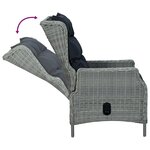 vidaXL Ensemble à manger de jardin 7 Pièces Gris clair Résine tressée