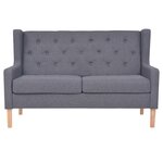 Ensemble de canapés 2 Pièces tissu gris