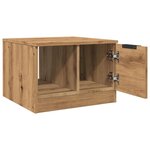 vidaXL Table basse chêne artisanal 50x50x36 cm bois d'ingénierie