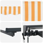 vidaXL Auvent Rétractable Jaune et blanc 500 × 300 cm