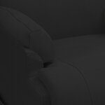vidaXL Fauteuil de massage noir similicuir daim