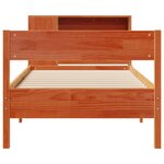 vidaXL Lit bibliothèque sans matelas cire marron 75x190 cm pin massif