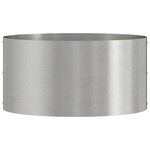 vidaXL Cache-pot de jardin Argent 40 x 40 x 20 cm Acier inoxydable