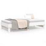 vidaXL Lit coulissant Blanc 2x(90x190) cm Bois de pin massif