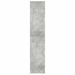 vidaXL Highboard Gris béton 35 x 39 x 168 cm Bois d'ingénierie