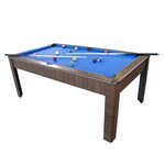 Billard américain harmony 6ft - 206 5 x 116 5 x 80 cm avec accessoires et plateau dînatoire - couleur chêne