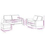 vidaXL Ensemble de canapés 3 Pièces taupe tissu