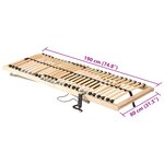vidaXL Base de lit électrique avec 26 lattes  7 zones  80 x 190 cm