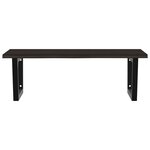 vidaXL Étagère de vasque murale acier et bois de chêne massif