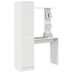 vidaXL Bureau 2 Pièces Blanc