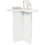vidaXL Table d'appoint Blanc brillant Ø 39 x 38 cm Bois d'ingénierie