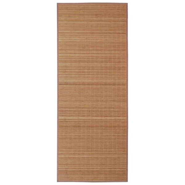 vidaXL Tapis en bambou marron à latte rectangulaire 150 x 200 cm
