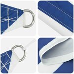vidaXL Voile d'ombre Bleu et Blanc 4 5 x 3 m 100   polyester Oxford
