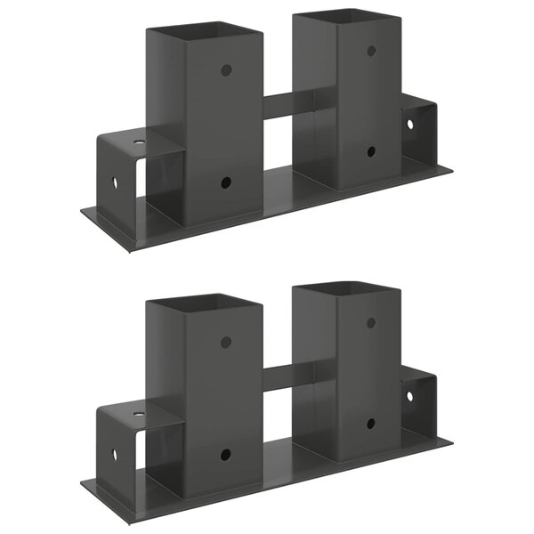 vidaXL Aide à l'empilement de bois de chauffage 2 pièces Anthracite