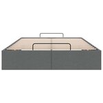 vidaXL Cadre de lit ottoman sans matelas gris foncé 120x190 cm tissu
