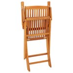 vidaXL Chaises de jardin pliables lot de 4 Bois d'eucalyptus massif