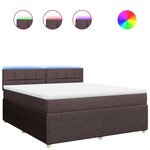 vidaXL Sommier à lattes de lit avec matelas Marron foncé 180x200 cm