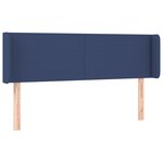 vidaXL Tête de lit avec oreilles Bleu 147x16x78/88 cm Tissu
