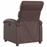 vidaXL Fauteuil inclinable Marron Similicuir