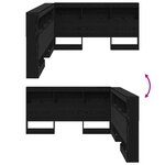 vidaXL Tête de lit de rangement Chêne noir 140 cm Bois d'ingénierie