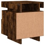 vidaXL Armoire de chevet avec lumières LED chêne fumé 40x39x48 5 cm