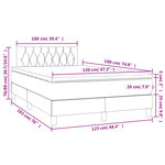 vidaXL Sommier à lattes de lit avec matelas LED bleu foncé 120x190 cm