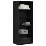 vidaXL Armoire Chêne noir 80 x 50 x 200 cm Bois d'ingénierie