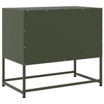 vidaXL Meuble TV vert olive 68 5x39x60 5 cm acier