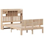 vidaXL Lit bibliothèque sans matelas 135x190 cm bois de pin massif