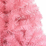 vidaXL Sapin de Noël artificiel avec support rose 210 cm PVC