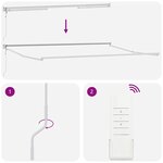 vidaXL Auvent rétractable anthracite et blanc 5x3 m tissu et aluminium