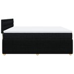 vidaXL Sommier à lattes de lit avec matelas Noir 200x200 cm Tissu