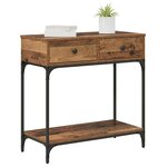 vidaXL Table console Bois ancien 75 x 34 5 x 75 cm Bois d'ingénierie