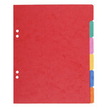 EXACOMPTA Intercalaires 6 positions en carte lustrée 3/10e format 17x22 cm 220 grammes