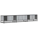 vidaXL Meuble TV sonoma gris 240x35x41 cm bois d'ingénierie