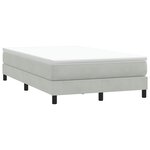 vidaXL Sommier à lattes de lit et matelas gris clair 120x220cm velours