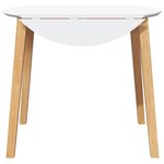 vidaXL Table à manger naturel bois massif et caoutchouc