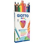 Étui de 12 crayons de couleur triangulaires GIOTTTO MEGA TRI