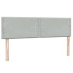 vidaXL Sommier à lattes de lit et matelas gris clair 160x220cm velours