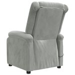 vidaXL Fauteuil inclinable électrique gris clair velours