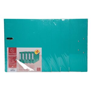Lot De 5 Classeurs À Levier Intérieur Et Extérieur En Polypropylène - Dos De 80mm - Mécanique Prem'touch - A4 - Vert Clair - Exacompta
