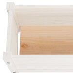 vidaXL Lit surélevé de jardin Blanc 150x31x31 cm Bois de sapin massif