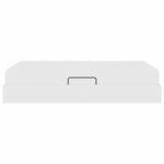 vidaXL Lit avec rangement et matelas avec matelas 2 Pièces Blanc Cuir