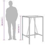 vidaXL Table de bar d’extérieur marron 70x70x110 cm résine tressée