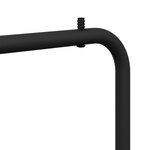vidaXL Porte-vêtements Noir Métal Moyen Rangement Porte-vêtements