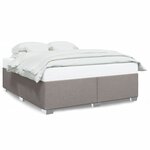 vidaXL Cadre de lit sans matelas taupe 200x200 cm tissu