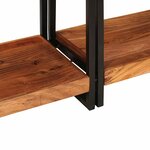 vidaXL Tables console avec tiroir 2 Pièces Marron Bois d'Acacia Massif