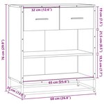 vidaXL Buffet noir 68x35x76 cm bois d'ingénierie