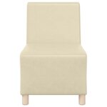 vidaXL Unité de Sofa Modulaire Sans Accoudoirs 3 Pièces Crème