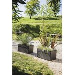 Jardinière 63 L à roulettes  extérieur ou intérieur - 78 x 39 x hauteur 39 cm - Gris anthracite